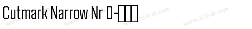 Cutmark Narrow Nr D字体转换
